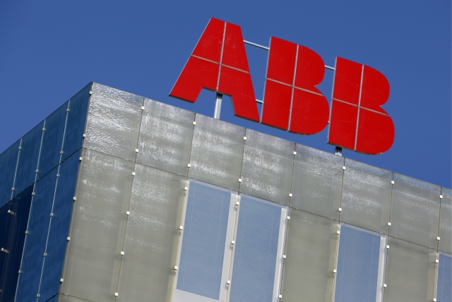 Logo švýcarské strojírenské společnosti ABB.