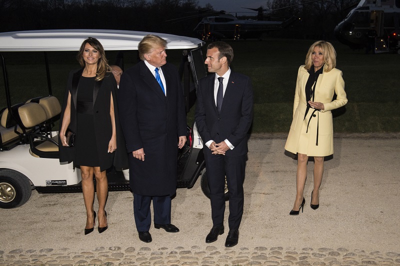 Americký prezident Donald Trump (vlevo) přivítal ve Washingtonově rezidenci francouzskou hlavu státu Emmanuela Macrona.