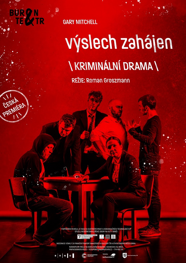 Plakát ke hře Výslech zahájen.