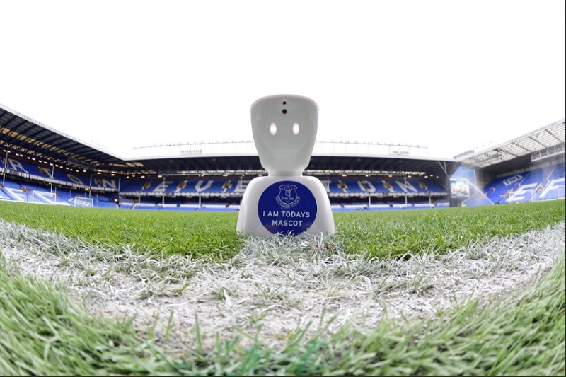 V utkání anglické Premier League mezi Evertonem a Newcastlem byl poprvé v historii použit virtuální maskot.