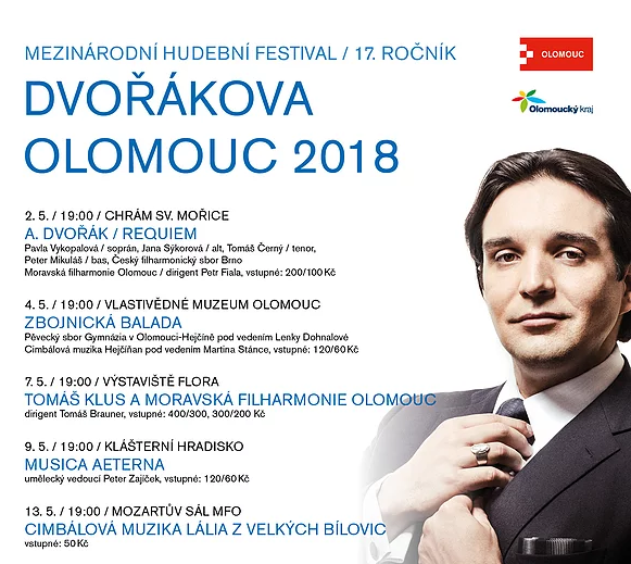 Festival Dvořákova Olomouc letos nabídne osm koncertů.