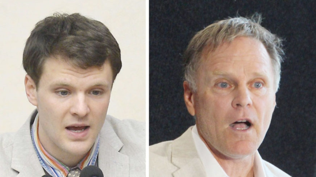 Otto Warmbier (vlevo) a jeho otec Fred Warmbier.