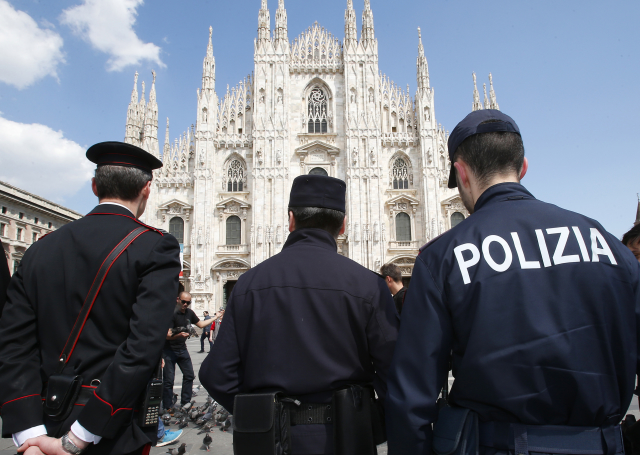 Italská policie (ilustrační foto). Italská policie (ilustrační foto).