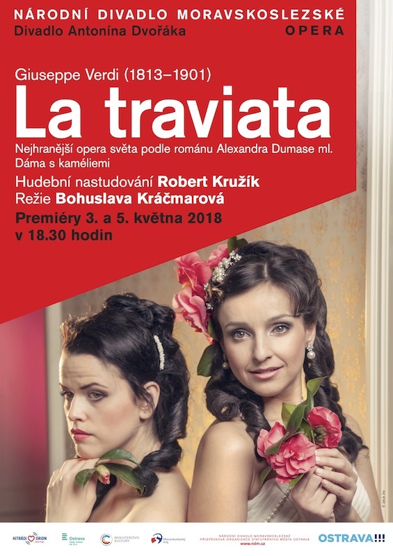Plakát k opeře La traviata.