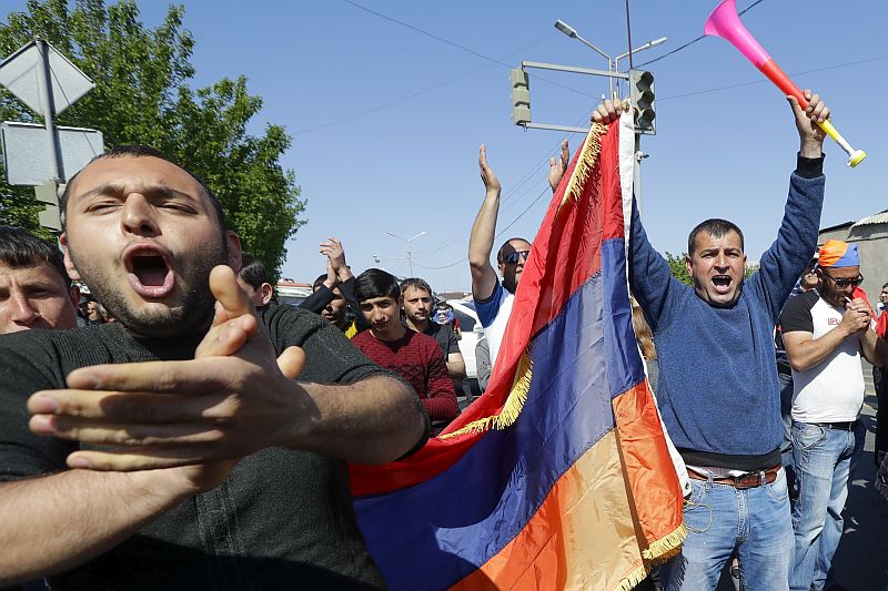 Protesty v Arménii.