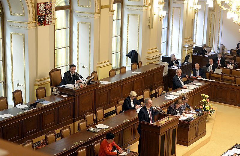 Schůze Poslanecké sněmovny 10. dubna 2018 v Praze.