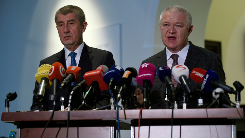 Zleva Andrej Babiš a Jaroslav Faltýnek. 