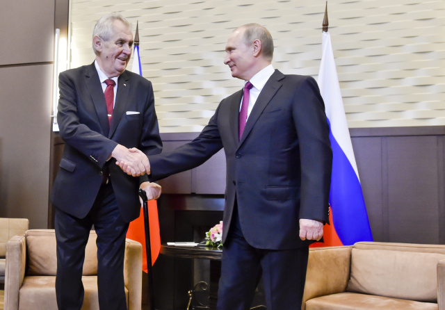 Miloš Zeman a Vladimír Putin. Miloš Zeman a Vladimír Putin.
