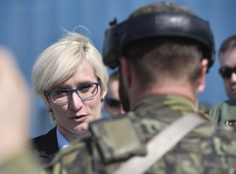 Ministryně obrany Karla Šlechtová. Ministryně obrany Karla Šlechtová.