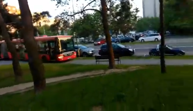 Záběr z incidentu.