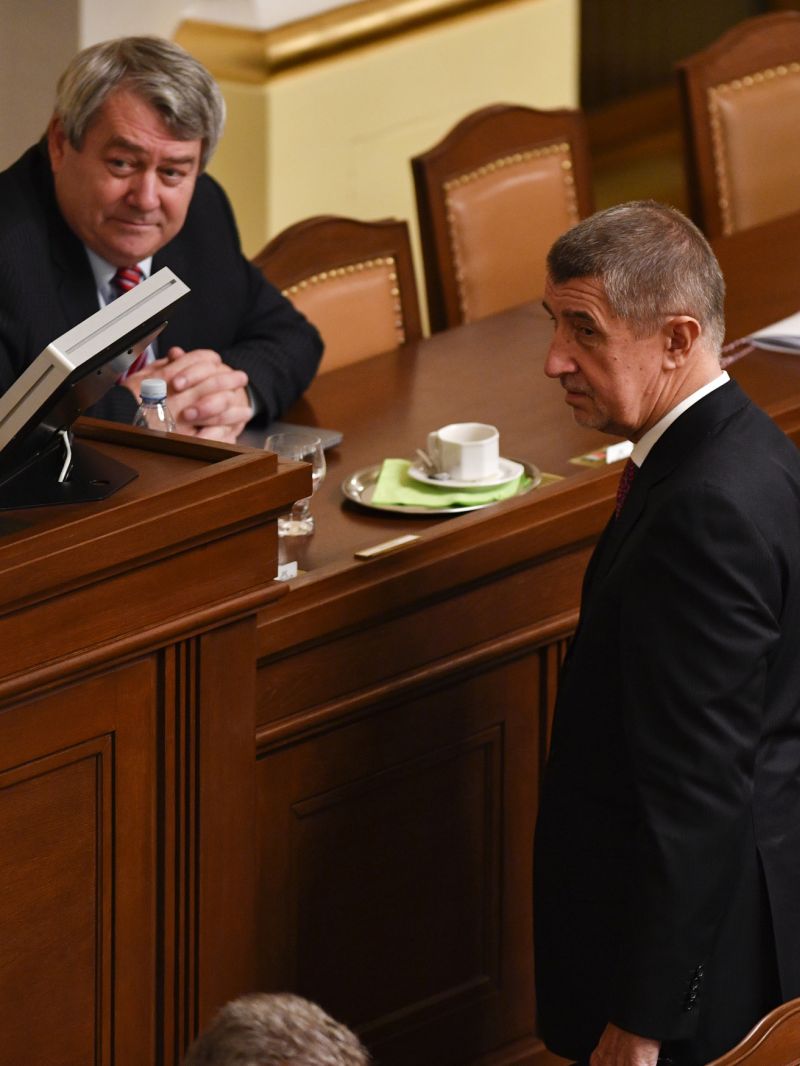 Vojtěch Filip (vlevo) a Andrej Babiš.