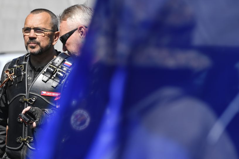 Poslanec ČSSD Jaroslav Foldyna na akci Nočních vlků.