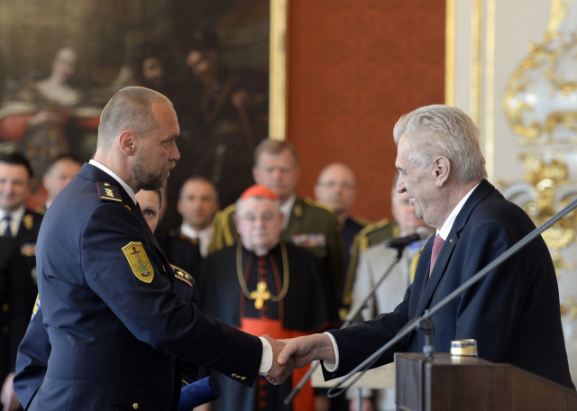 Jakub Frydrych (vlevo) a Miloš Zeman.