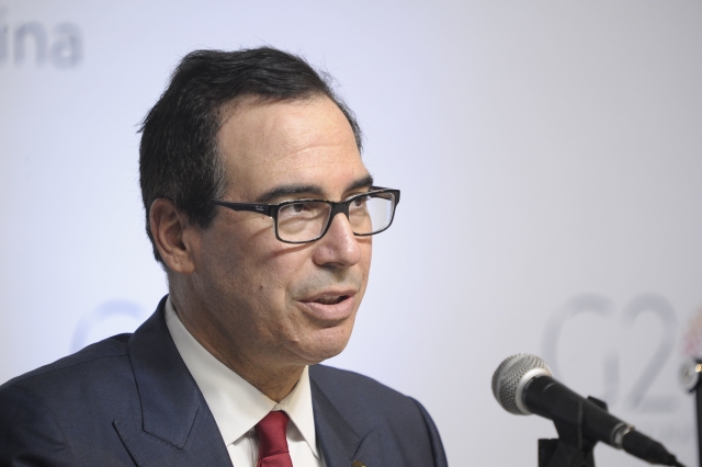 Americký ministr financí Steven Mnuchin. 