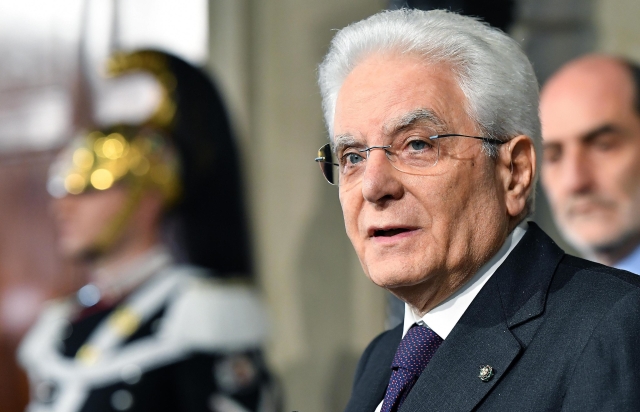 Italský prezident Sergio Mattarella.
