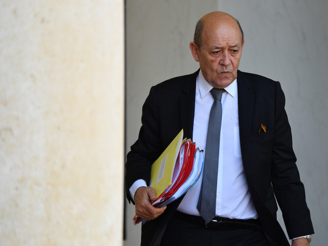Šéf francouzské diplomacie Jean-Yves Le Drian.