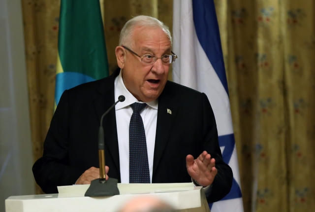 Izraelský prezident Reuven Rivlin.