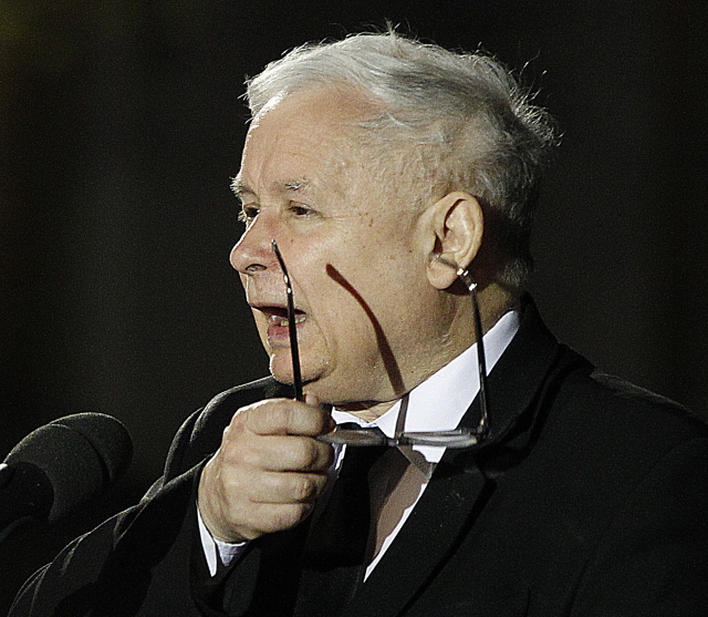 Předseda vládní strany Jaroslaw Kaczyński.