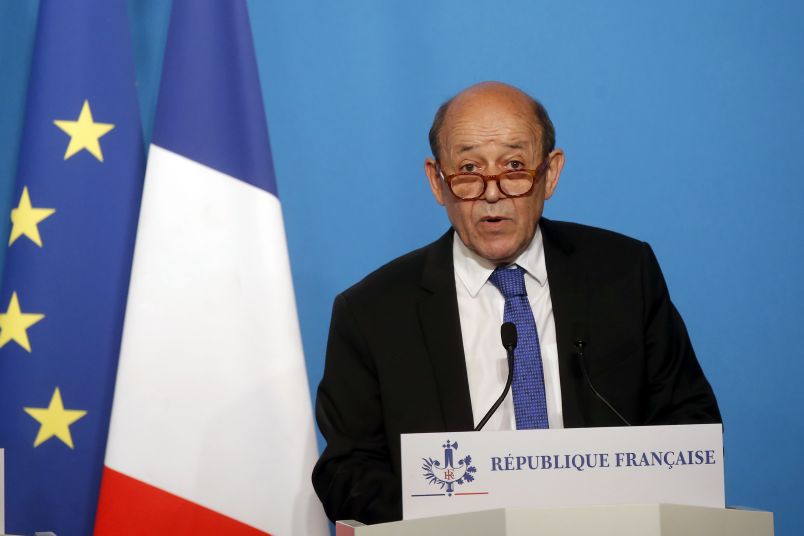 Francouzský ministr zahraničí Jean-Yves Le Drian. 