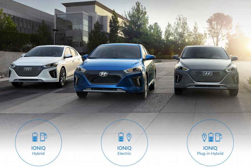 Značka Hyundai se zúčastní se všemi třemi verzemi modelu Ioniq - Electric, Plug-in Hybrid a Hybrid. 