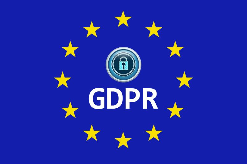 GDPR, vlajka EU.