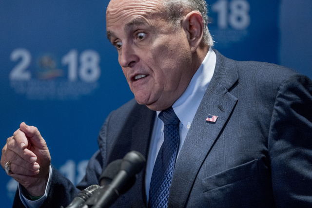 Poradce prezidenta Donalda Trumpa Rudy Giuliani. 