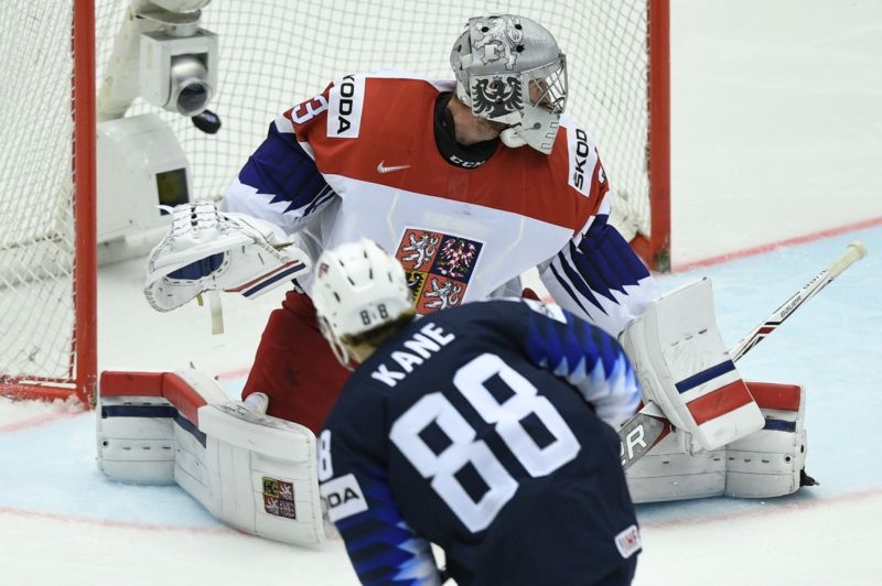 Čechy dvěma góly srazil skvělý Patrick Kane.