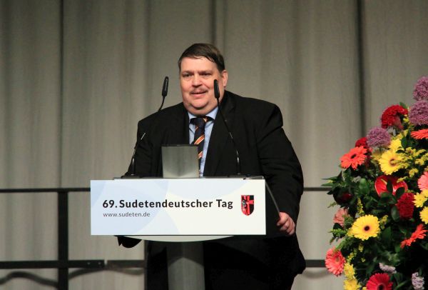 Šéf Sudetoněmeckého krajanského sdružení Bernd Posselt. 