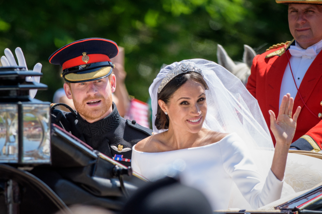 Novomanželé Meghan a Harry.