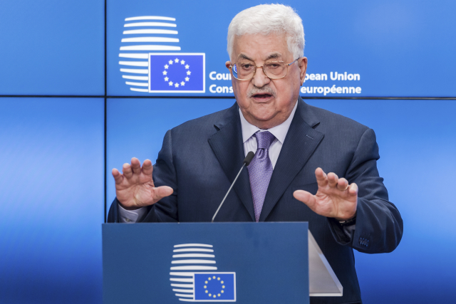 Palestinský vůdce Mahmúd Abbás.