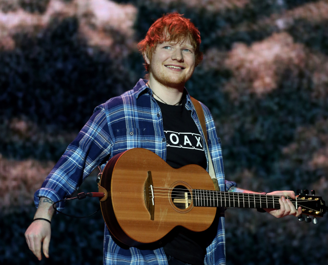 Britský popový zpěvák Ed Sheeran.