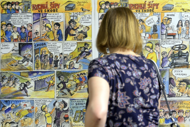 Na výstavě kromě panelů s novodobými komiksy najdou návštěvníci i několik reprodukcí originálních příběhů.