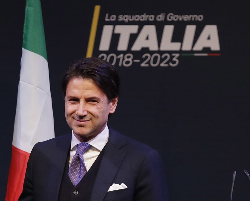 Kandidát na italského premiéra Giuseppe Conte.