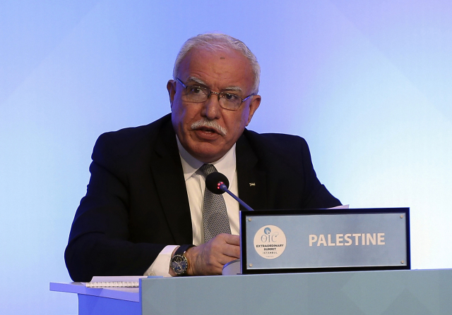 Palestinský ministr zahraničí Rijád Málikí.