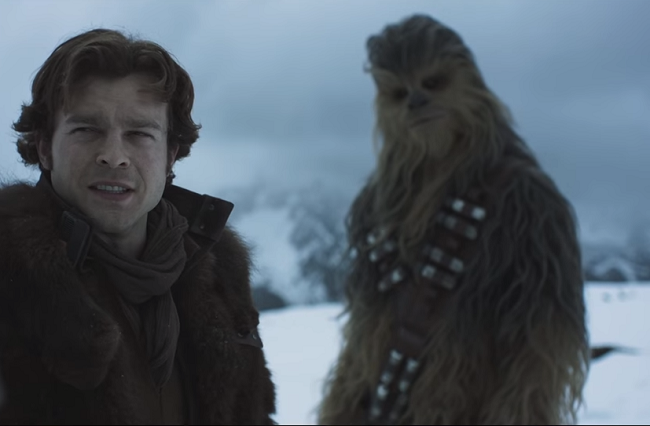 Snímek z filmu Solo: Star Wars Story.