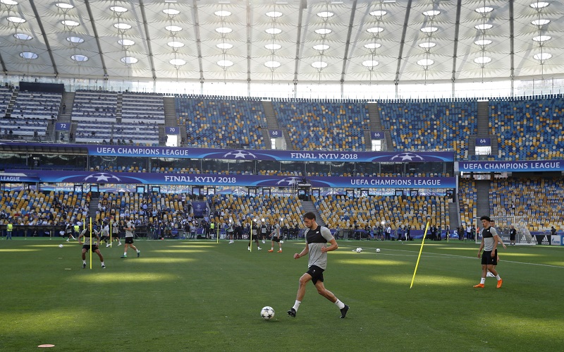 Stadion v Kyjevě už je na finále Ligy mistrů přichystaný.