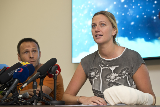 Zraněná tenistka Petra Kvitová.