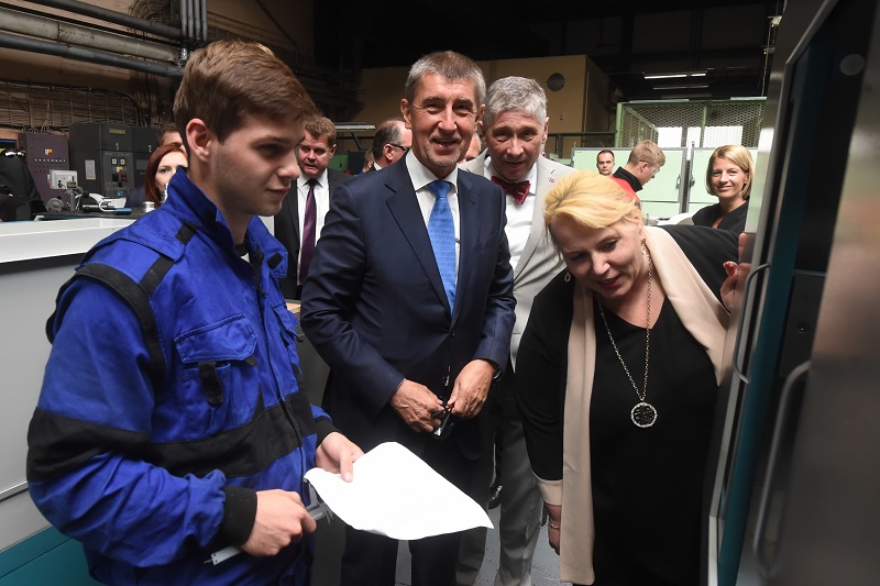 Andrej Babiš navštívil Střední odbornou školu ve Frýdku-Místku.