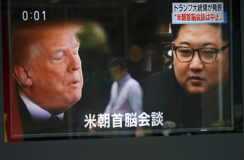 Donald Trump a  Kim Čong-un.