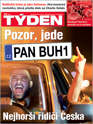Titulní strana časopisu TÝDEN.