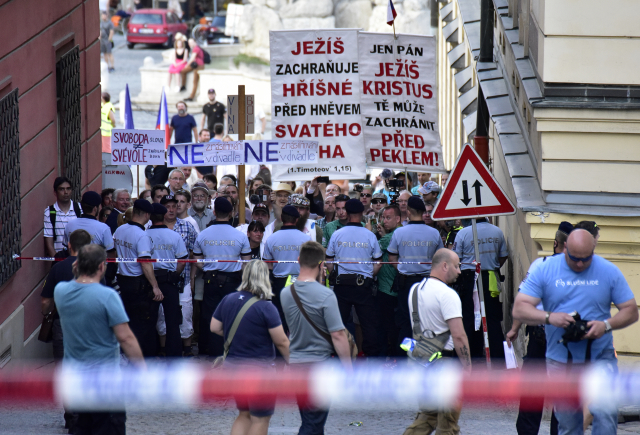 Demonstrace hnutí Slušní lidé v Brně.