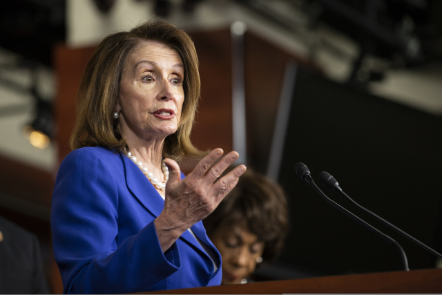 Vůdkyně demokratických poslanců ve Sněmovně reprezentantů USA Nancy Pelosiová.