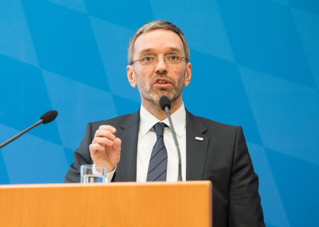 Rakouský ministr vnitra Herbert Kickl. Rakouský ministr vnitra Herbert Kickl.
