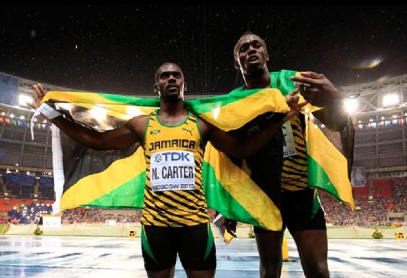 Nesta Carter a Usain Bolt spolu slavili zlato z Pekingu, kvůli Carterově dopingu o něj ale přišli. Nesta Carter a Usain Bolt spolu slavili zlato z Pekingu, kvůli Carterově dopingu o něj ale přišli.