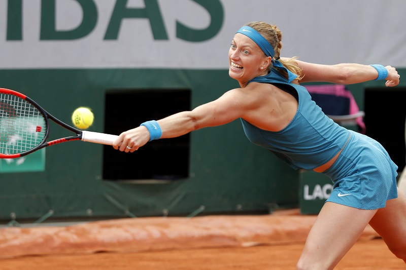 Petra Kvitová v průběhu svého posledního zápasu na Roland Garros.