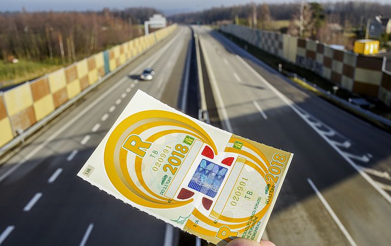 Dálniční známka pro ČR na rok 2018.