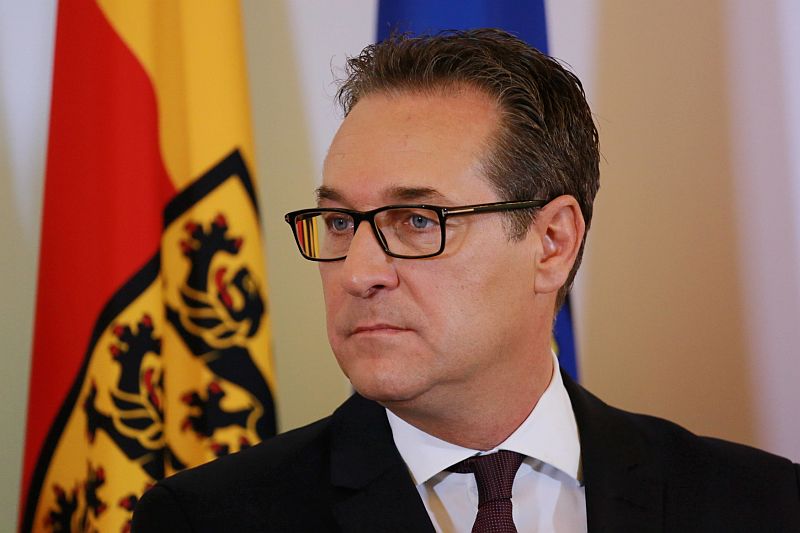 Rakouský vicekancléř Heinz-Christian Strache.