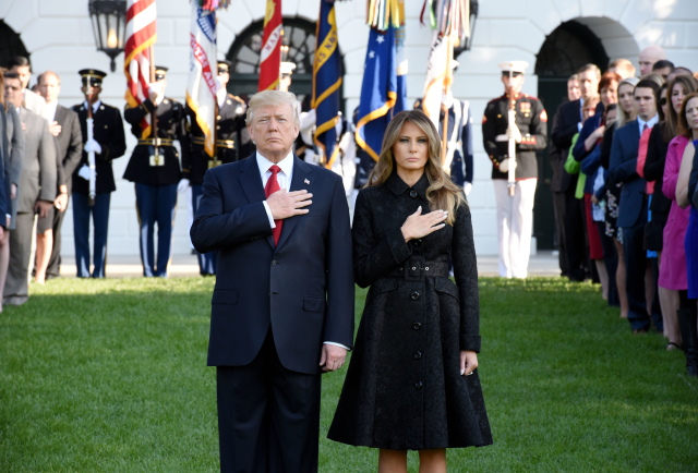 Melanie Trumpová a Donald Trump. Melanie Trumpová a Donald Trump.