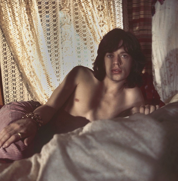 Mick Jagger fotografie z roku 1968.