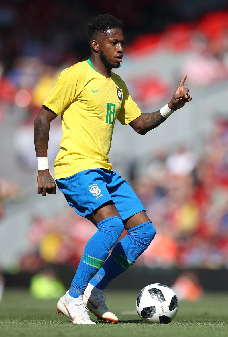 Brazilský fotbalista Fred v dresu národního týmu.